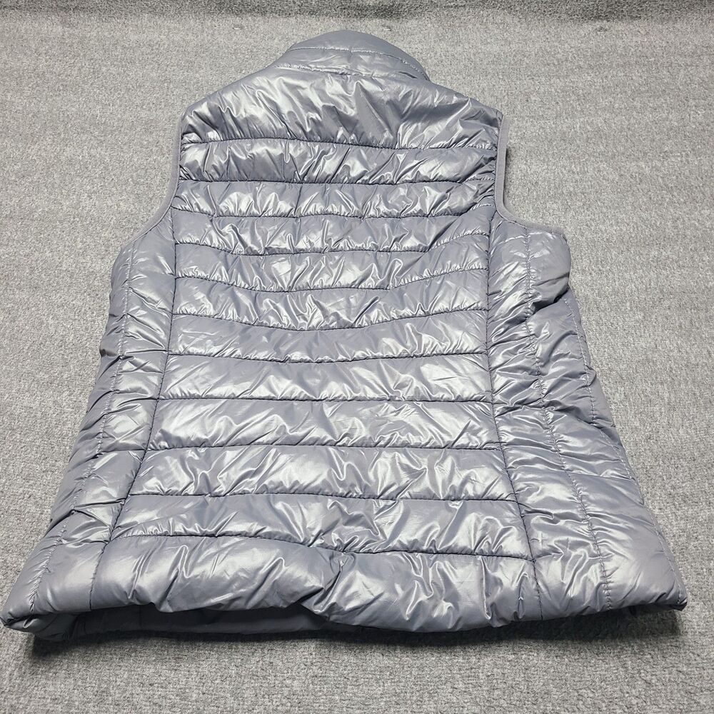 ACTIVE USA Puffer Vest Gray Full Zip Lightweight Women's Large - Picture 7 of 8